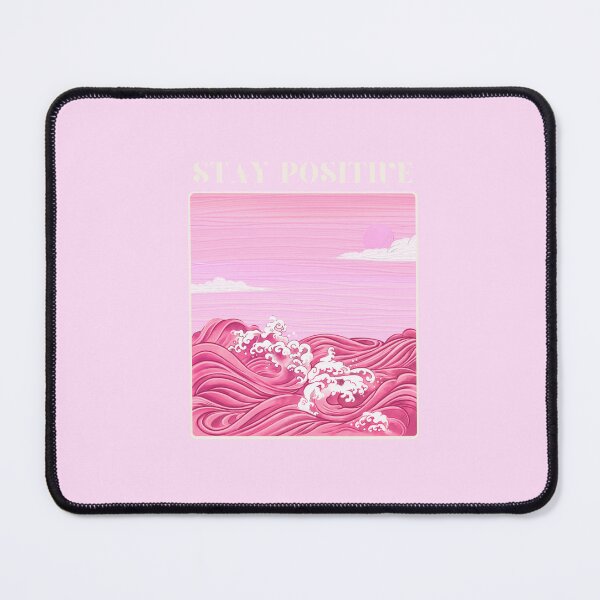 Item preview, Stay Positive Pink Japanese Wave Aesthetic Art designed and sold by shaescreations1.
