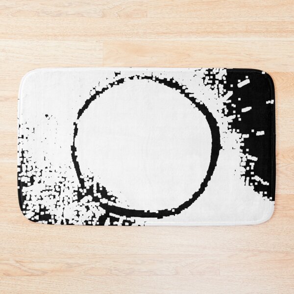Item preview, Ditch - Minimalist Brutalist Black and White Glitch Circle designed and sold by MAMA LXXVIII: Art by Marsailhe Milward.