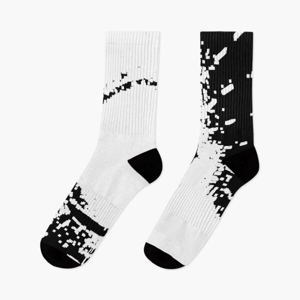 Item preview, Ditch - Minimalist Brutalist Black and White Glitch Circle designed and sold by MAMA LXXVIII: Art by Marsailhe Milward.