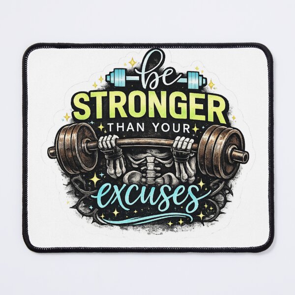 Item preview, Be Stronger Than Your Excuses Gym Motivation Barbell designed and sold by Digistore1221.