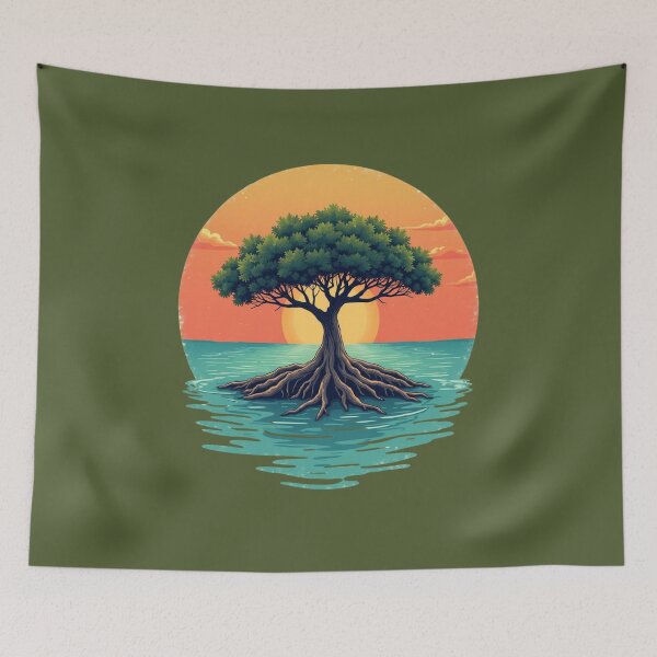 Item preview, Coastal Casual Florida Mangrove Sunset Paradise designed and sold by piketo.