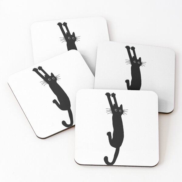 Item preview, Black Cat Holding On designed and sold by Threehitsdeep.