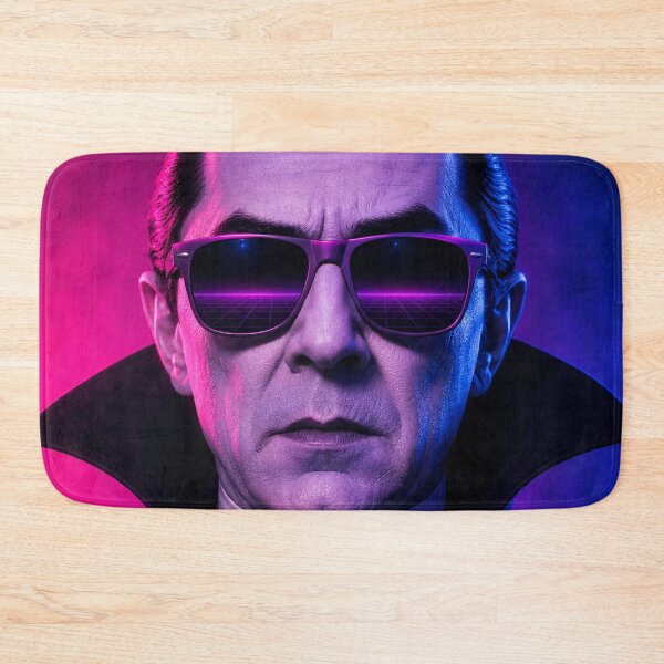 Item preview, Dracula Retro 80s Neon Synthwave Vampire with Sunglasses - Prince of Radness designed and sold by TobinHood.
