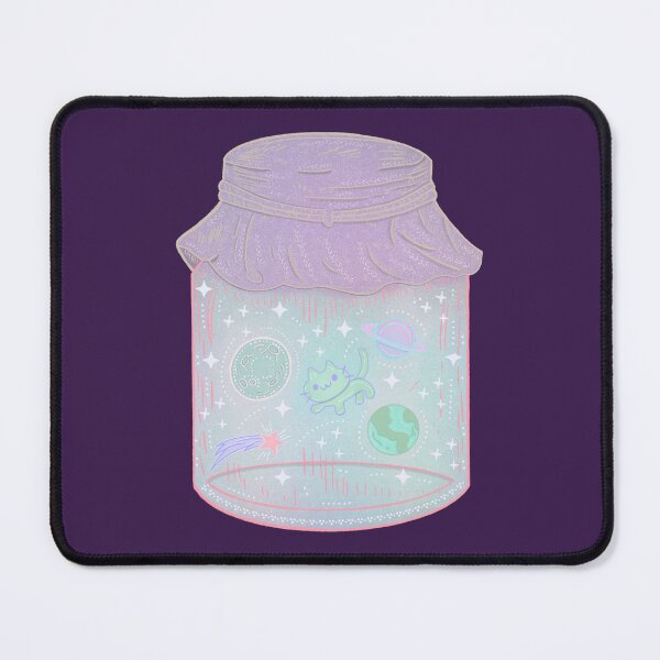 Item preview, Galaxy Cat in a Jar Cute Kawaii Space Kitten Art designed and sold by Whimsy Moth .