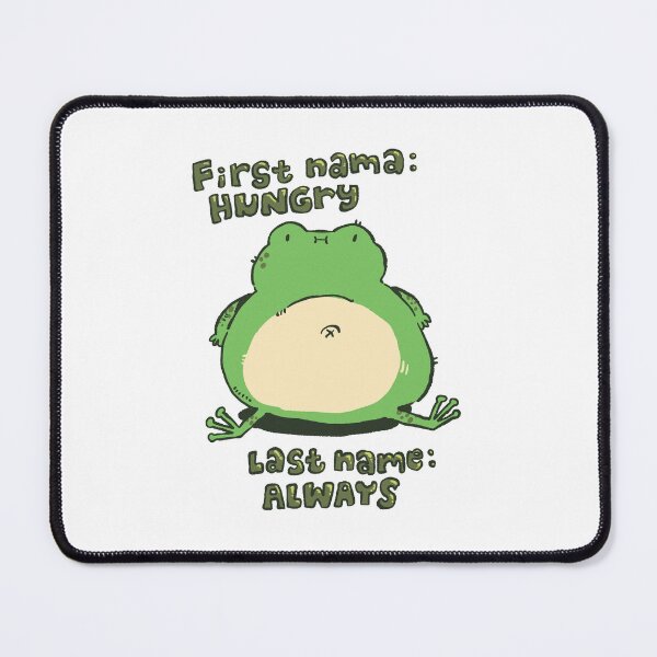 Item preview, Always Hungry Chubby Green Frog Drawing designed and sold by Childish by Design.