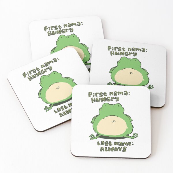 Item preview, Always Hungry Chubby Green Frog Drawing designed and sold by Childish by Design.