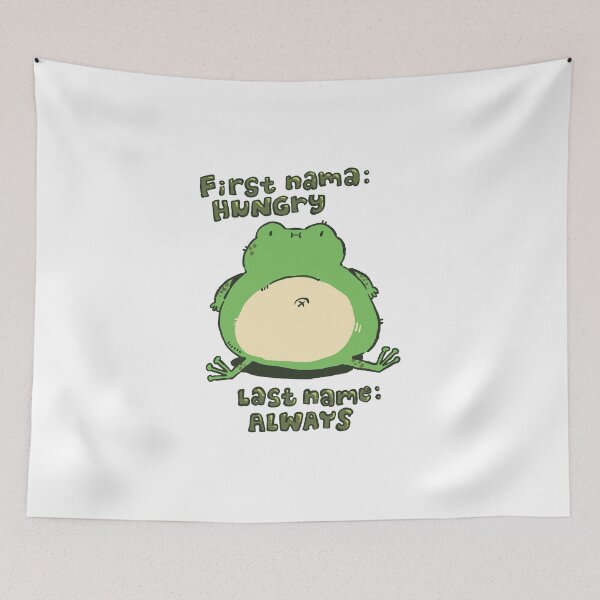 Item preview, Always Hungry Chubby Green Frog Drawing designed and sold by RNASstuff.
