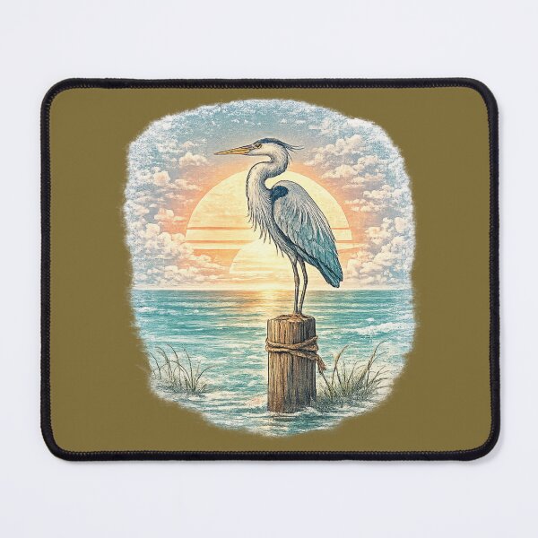 Item preview, Tropical Florida Heron Sunset Paradise designed and sold by piketo.