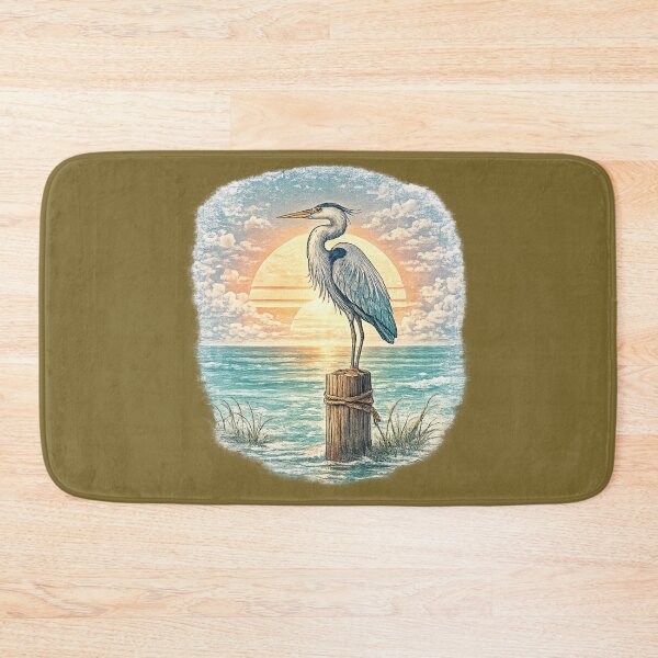 Item preview, Tropical Florida Heron Sunset Paradise designed and sold by piketo.
