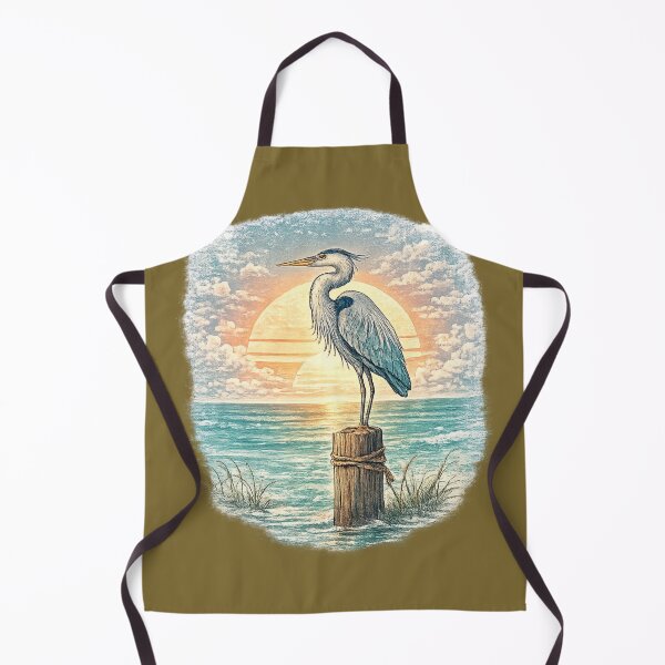 Item preview, Tropical Florida Heron Sunset Paradise designed and sold by piketo.