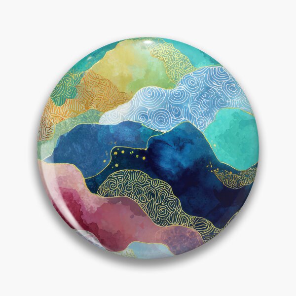 Item preview, Vibrant Abstract Ocean Waves In Blue Seafoam Green designed and sold by DEC02.