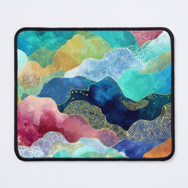 Item preview, Vibrant Abstract Ocean Waves In Blue Seafoam Green designed and sold by DEC02.