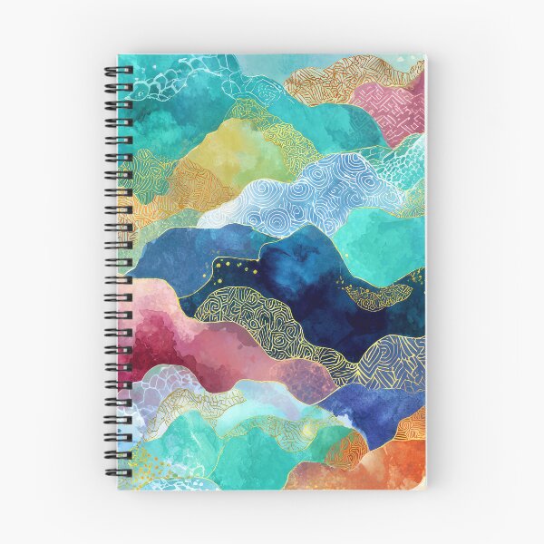 Item preview, Vibrant Abstract Ocean Waves In Blue Seafoam Green designed and sold by DEC02.