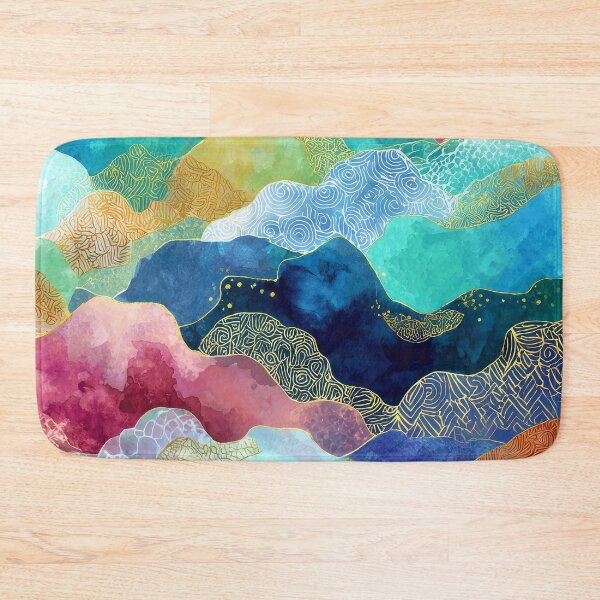 Item preview, Vibrant Abstract Ocean Waves In Blue Seafoam Green designed and sold by DEC02.