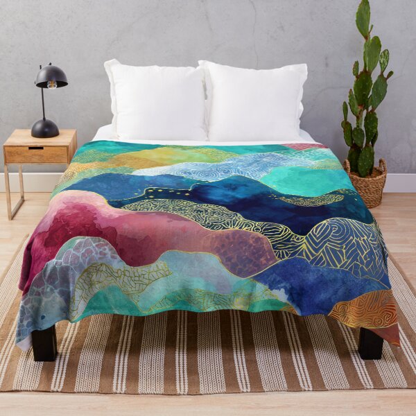 Item preview, Vibrant Abstract Ocean Waves In Blue Seafoam Green designed and sold by DEC02.