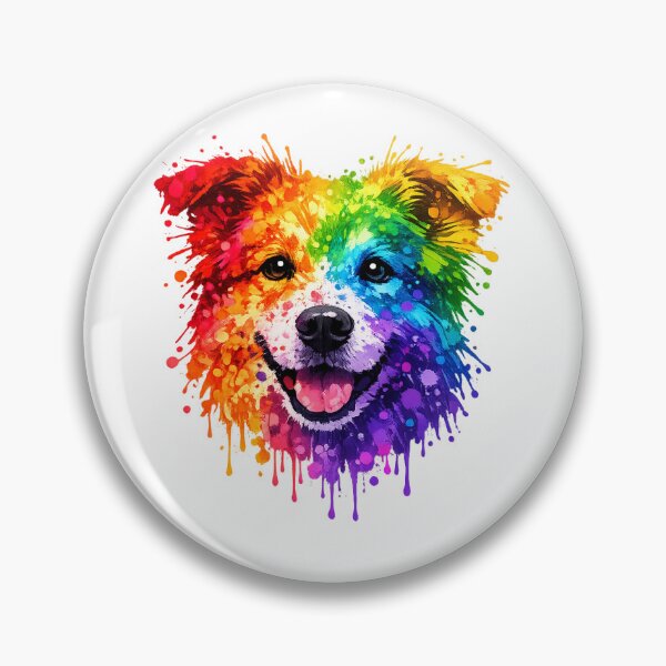 Item preview, Colorful Rainbow Dog Art designed and sold by Luminous Kind.