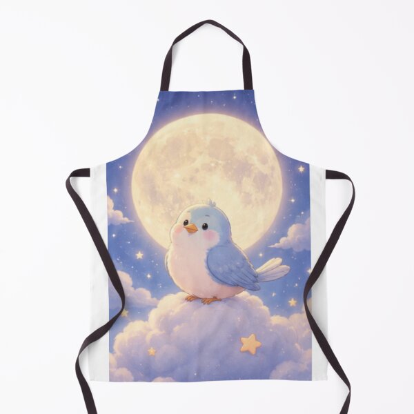 Item preview, Dreamy Moon Bird Kawaii Pastel Cartoon Illustration designed and sold by LunaMochi.