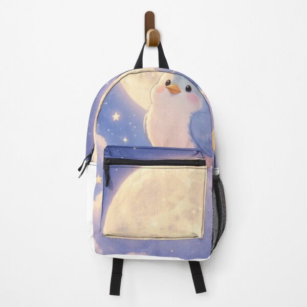 Item preview, Dreamy Moon Bird Kawaii Pastel Cartoon Illustration designed and sold by LunaMochi.