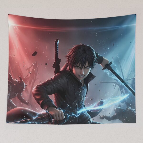 Item preview, Kirito Sword Art Online Crimson Blue Hero Aura designed and sold by 108Recordings.