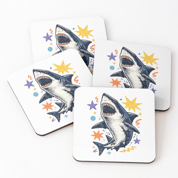 Item preview, Retro Pastel Great White Shark designed and sold by THIENVT.
