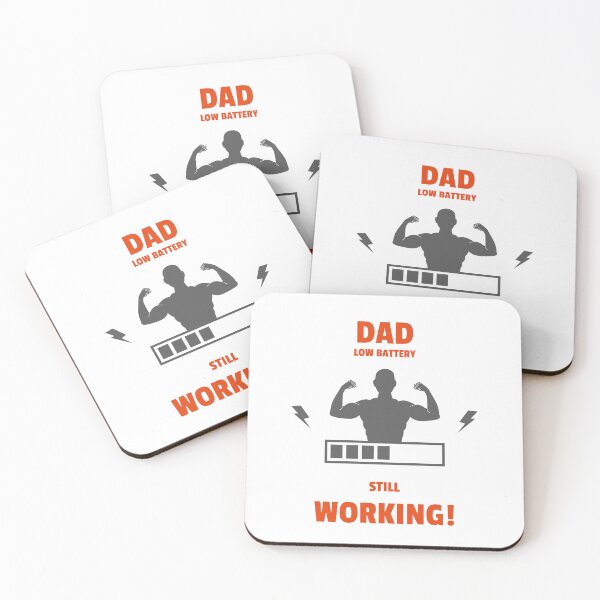 Item preview, Dad Low Battery Still Working Father's Day T-Shirt designed and sold by Mosidrip.