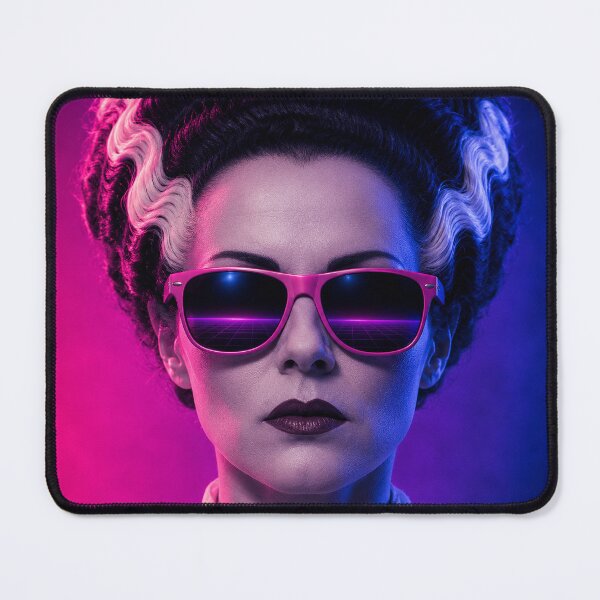 Item preview, Bride Of Frankenstein Retro 80s Neon Synthwave Horror designed and sold by TobinHood.