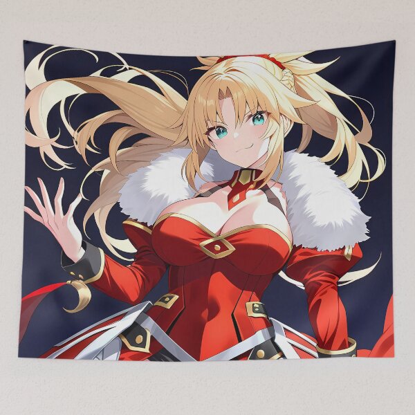 Item preview, Mordred Fate Grand Order Elegant Red Armor Noble Confidence designed and sold by 108Recordings.