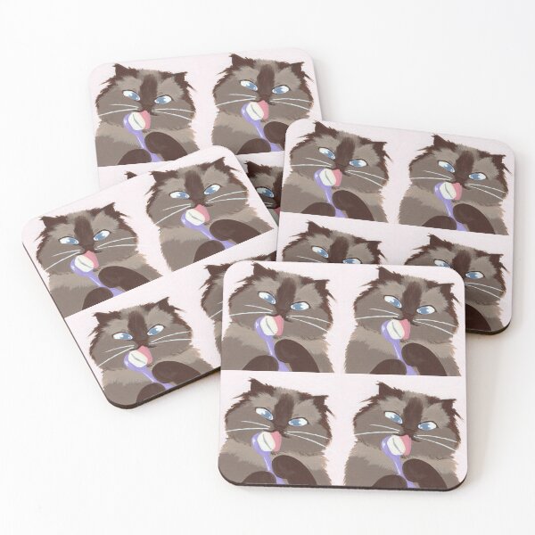 Item preview, Persian Cat with Toothbrush  designed and sold by Paper Brunch .