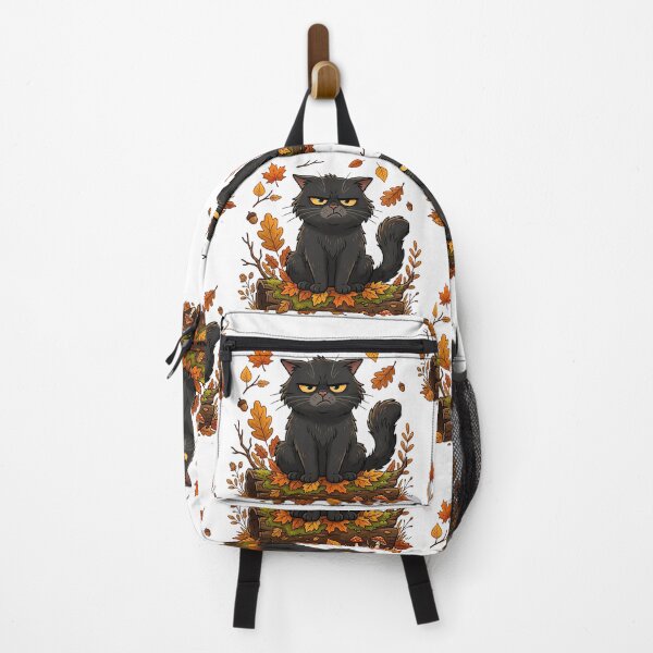 Item preview, Moody Autumn Black Cat - Cute Cat - Cozy Fall designed and sold by VibranPalette.