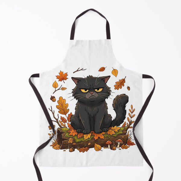 Item preview, Moody Autumn Black Cat - Cute Cat - Cozy Fall designed and sold by VibranPalette.