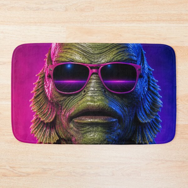 Item preview, Creature From The Black Lagoon Retro Neon 80s Synthwave Gillman Horror designed and sold by TobinHood.