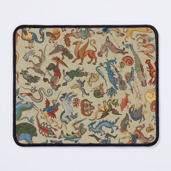 Item preview, Medieval Marginalia Fantastical Creatures on Vellum designed and sold by JENetics Design.
