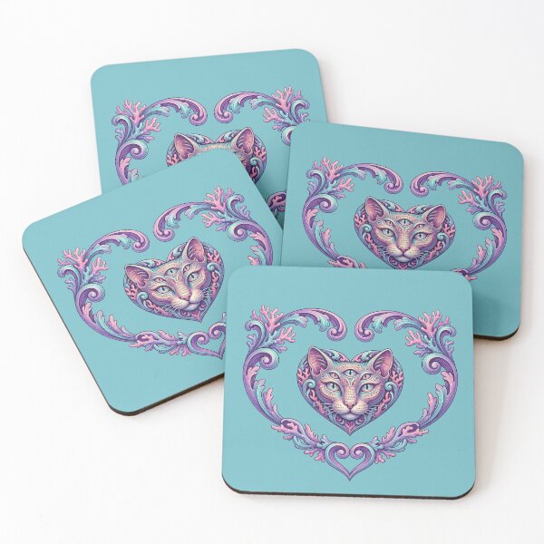 Item preview, Cosmic Love Cat designed and sold by Cathedral of Curiosity.
