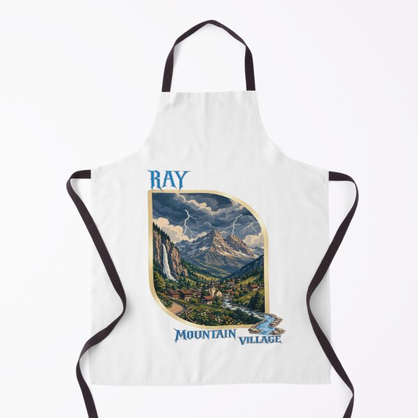 Item preview, RAY Alpine Storm Village | Mountain Landscape Lightning Art designed and sold by RAYapparel.
