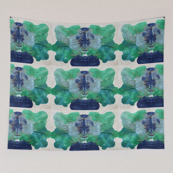 Item preview, Blue Green Flower designed and sold by Painted Magic Studio.