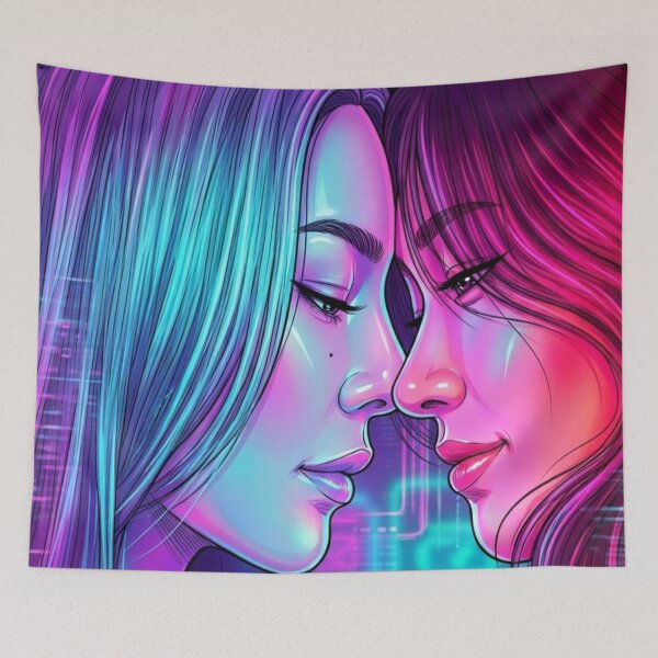 Item preview, FayeAtom Looks Neon Lgbtq+ WLW Decor Poster Print Art Comic Saying  designed and sold by Mind Space.