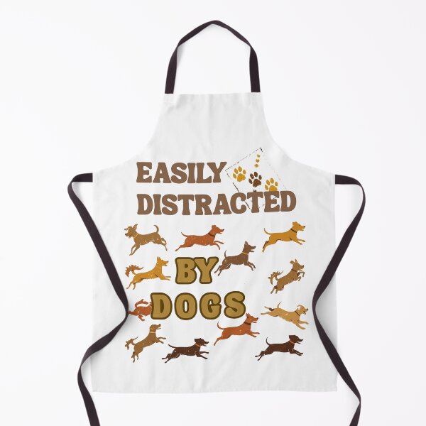 Item preview, Funny Easily Distracted By Dogs Retro Vintage Dog Lover Gift T-Shirt designed and sold by Meharshop.