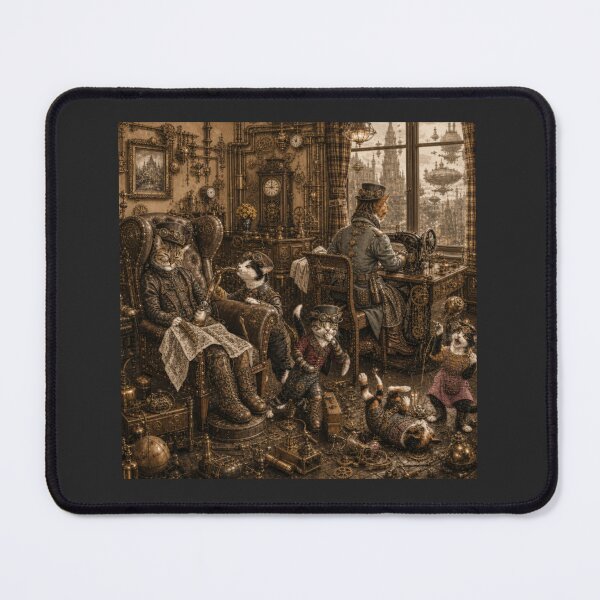 Item preview, STEAMPUNK FAMILY SCENE, SMOKING GRANDPA'S PIPE, ONE HIT WONDERS! designed and sold by V3GFX.