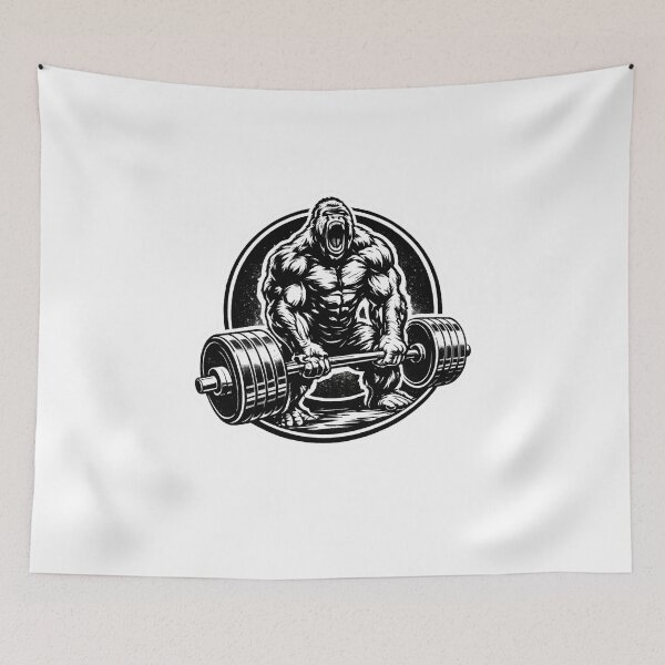 Item preview, Angry Gorilla Deadlift Gym Bodybuilding Weightlifting designed and sold by Digistore1221.