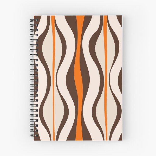 Item preview, Mid Century Modern Retro 70s Abstract Hourglass Pattern in Brown and Orange designed and sold by kierkegaard.