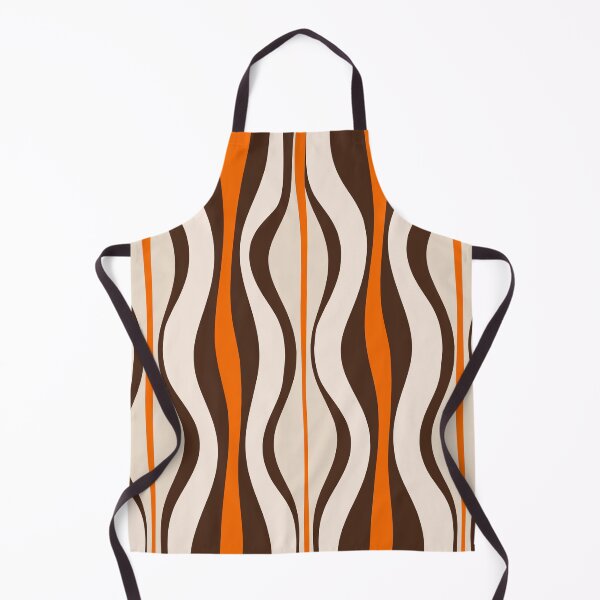 Item preview, Mid Century Modern Retro 70s Abstract Hourglass Pattern in Brown and Orange designed and sold by kierkegaard.