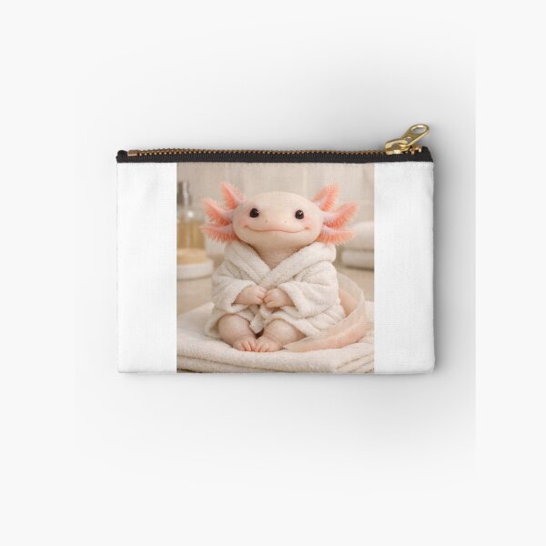 Item preview, Cozy Bathrobe Albino Axolotl designed and sold by Sillytoe.