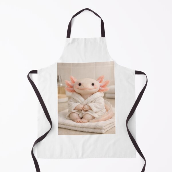 Item preview, Cozy Bathrobe Albino Axolotl designed and sold by Sillytoe.