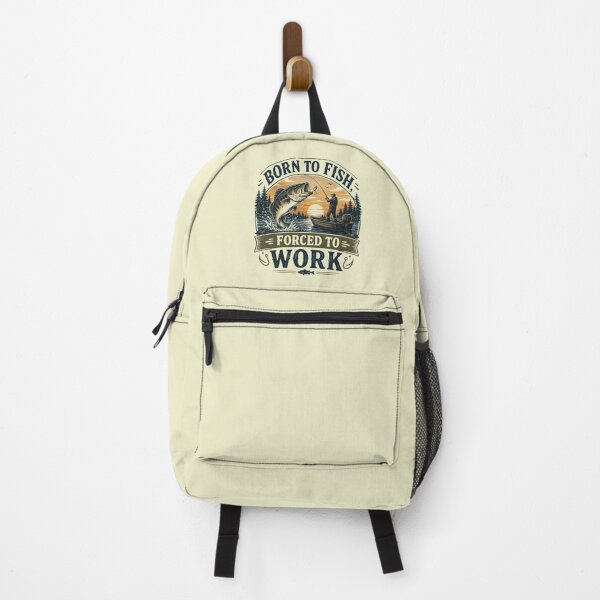 Item preview, Born to Fish, Forced to Work Vintage Fishing Club Retro Bass Fisherman Design designed and sold by RJACreative.