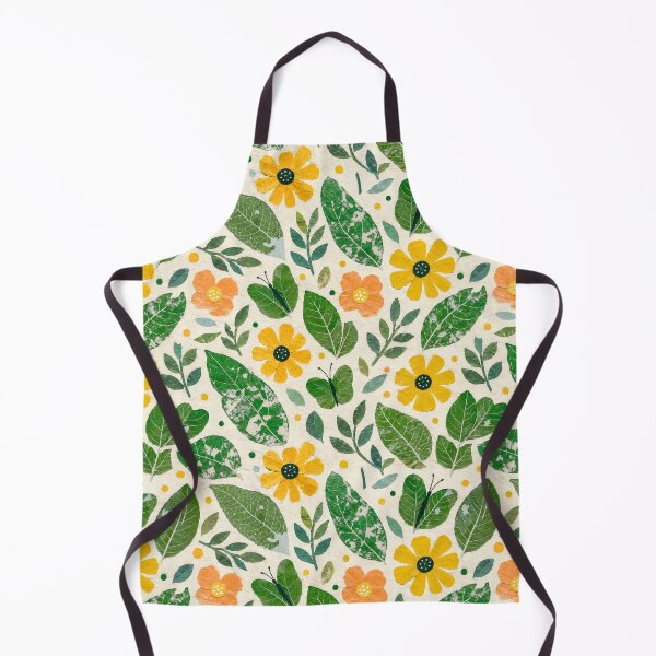Item preview, Copy of Whimsical Botanical Butterfly Pattern, Colorful Floral Leaf Collage Seamless Nature Design, Children’s Book Style Garden Print designed and sold by SWSandraWechner.