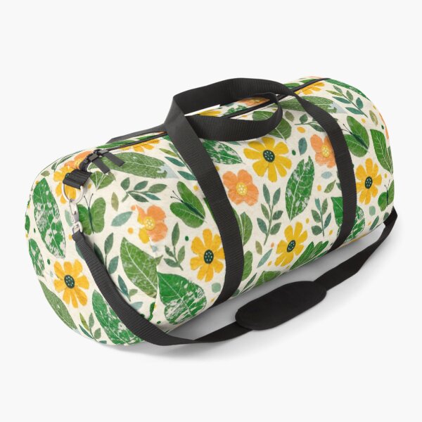Item preview, Copy of Whimsical Botanical Butterfly Pattern, Colorful Floral Leaf Collage Seamless Nature Design, Children’s Book Style Garden Print designed and sold by SWSandraWechner.