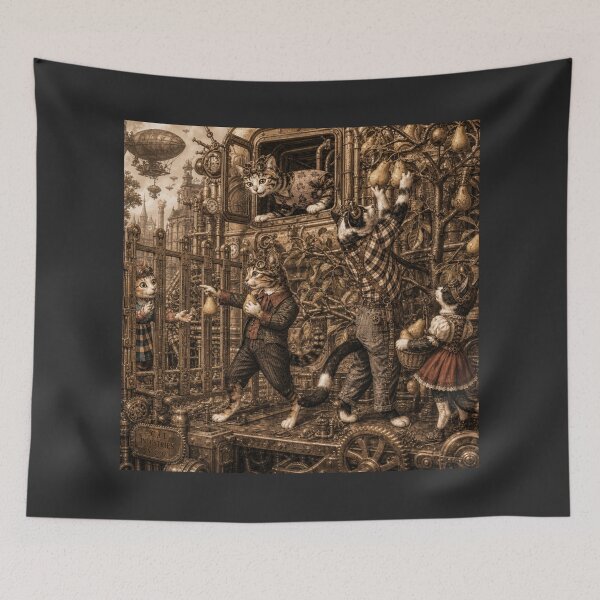 Item preview, STEAMPUNK KITTENS, PEAR PICKIN' CATS designed and sold by V3GFX.