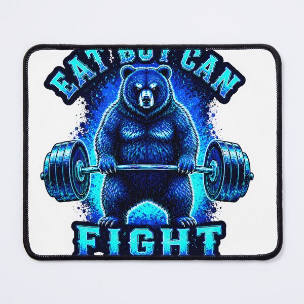 Item preview, Fat But Can Fight Funny Gym Bear Weightlifting designed and sold by Digistore1221.