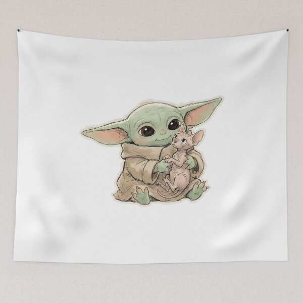 Item preview, BABY YODA SPHYNX CAT designed and sold by LIS AND MELIVERSO.