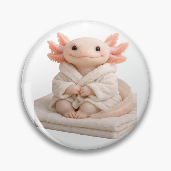 Item preview, Bathrobe Albino Axolotl designed and sold by Sillytoe.